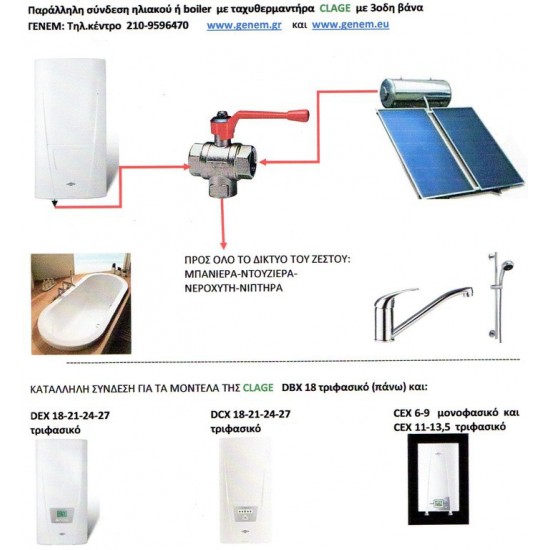 Clage DEX 18/27 NEXT Τριφασικός Ταχυθερμαντήρας 18-27kW (2021)