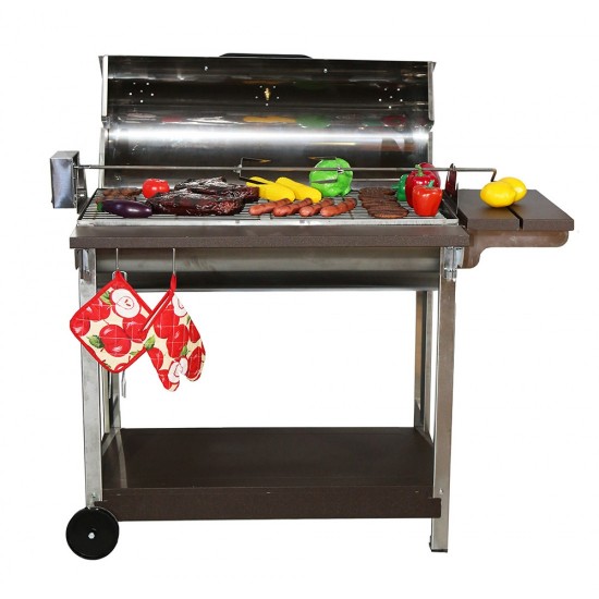 Pitsilos BBQ ΒΑΡΕΛΙ ΜΕΓΑΛΟ INOX ΨΗΣΤΑΡΙΑ ΚΑΡΒΟΥΝΟΥ (1046)