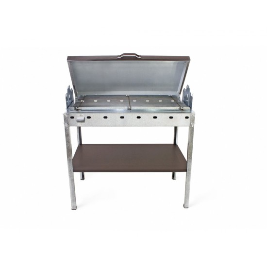 Pitsilos Ψησταριά Κάρβουνου Δίχρωμη BBQ 800 80x40cm με καπάκι (123)