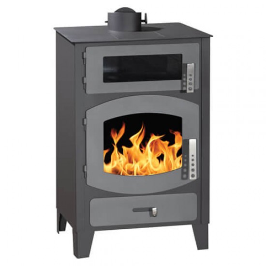 Syrios Nestani AS-SY-07F Σόμπα ξύλου 11.5kW από Χάλυβα με φούρνο