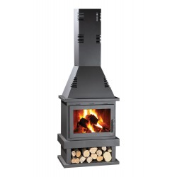 Syrios Steno AS-SY-12A Τζάκι Σόμπα ξύλου αερόθερμη από Χάλυβα